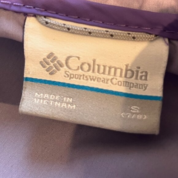 Columbia Girls Purple Switchback II Hooded Waterproof Raincoat Jacket, Size Smal - Picture 5 of 5